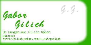 gabor gilich business card